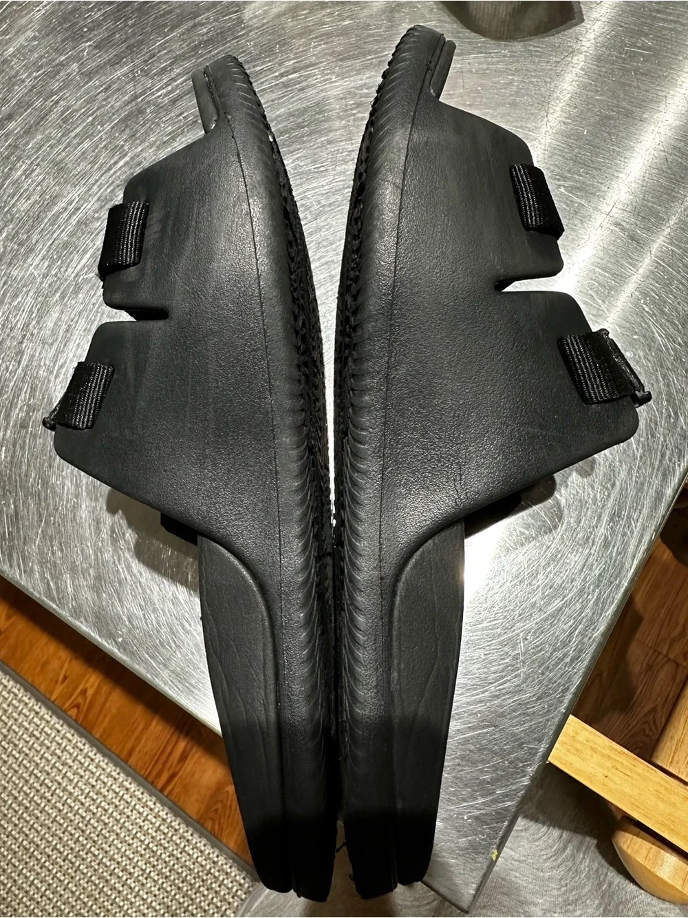 Chaco Black Adjustable-Strap Slide Sandals